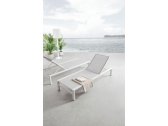 Шезлонг-лежак металлический Garden Relax Skipper алюминий, текстилен белый Фото 9