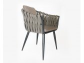 Кресло плетеное с подушками Tagliamento Verona алюминий, роуп, акрил антрацит, темно-серый, темно-коричневый Фото 4