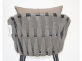 Кресло плетеное с подушками Tagliamento Verona алюминий, роуп, акрил антрацит, темно-серый, темно-коричневый Фото 6
