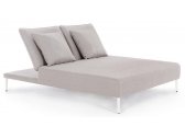 Двухместный лежак мягкий Garden Relax Viper алюминий, олефин белый, серый Фото 1