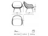 Лаунж-кресло мягкое Magis Pina массив ясеня, сталь, ткань белый Фото 2