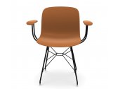 Кресло пластиковое Magis Troy сталь, полипропилен черный, коричневый Фото 5