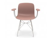 Кресло пластиковое Magis Troy сталь, полипропилен белый, розовый Фото 6