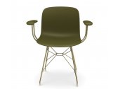 Кресло пластиковое Magis Troy сталь, полипропилен золотой, темно-зеленый Фото 5