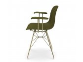 Кресло пластиковое Magis Troy сталь, полипропилен золотой, темно-зеленый Фото 6