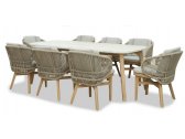 Комплект деревянной мебели Tagliamento Mali эвкалипт, алюминий, роуп, полиэстер натуральный Фото 4