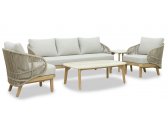 Комплект деревянной мебели Tagliamento Mali эвкалипт, алюминий, роуп, ткань натуральный Фото 6