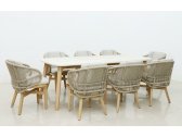 Комплект деревянной мебели Tagliamento Mali эвкалипт, алюминий, роуп, полиэстер натуральный Фото 6