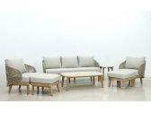 Комплект деревянной мебели Tagliamento Mali эвкалипт, алюминий, роуп, ткань натуральный Фото 16