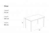Стол ламинированный обеденный Ibiza Monaco алюминий, стеклопластик, компакт-ламинат HPL песочный, дуб Фото 2