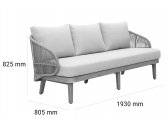 Комплект деревянной мебели Tagliamento Mali эвкалипт, алюминий, роуп, ткань натуральный Фото 3