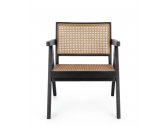 Лаунж-кресло плетеное Garden Relax Galia тик, искусственный ротанг черный, натуральный Фото 2