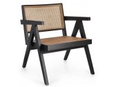 Лаунж-кресло плетеное Garden Relax Galia тик, искусственный ротанг черный, натуральный Фото 1