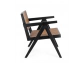 Лаунж-кресло плетеное Garden Relax Galia тик, искусственный ротанг черный, натуральный Фото 3