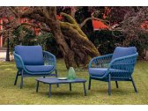 Комплект лаунж мебели Grattoni Elba алюминий, роуп, олефин синий Фото 4