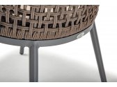 Кресло плетеное мягкое Grattoni Cuba алюминий, роуп, олефин антрацит, коричневый Фото 5
