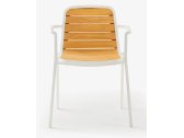 Кресло деревянное Grattoni Nida алюминий, тик белый, натуральный Фото 3