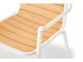 Кресло деревянное Grattoni Nida алюминий, тик белый, натуральный Фото 5