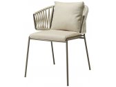 Кресло плетеное с подушкой Scab Design Lisa Filo Nest сталь, роуп, акрил мокко, глиняный, кремовый Фото 1