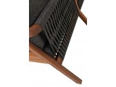 Комплект деревянной плетеной мебели Tagliamento Idea ироко, роуп, ткань Фото 12