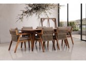Комплект деревянной плетеной мебели Tagliamento Idea ироко, роуп, ткань Фото 3