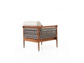 Комплект деревянной плетеной мебели Tagliamento Knob ироко, роуп, ткань Фото 10