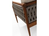 Комплект деревянной плетеной мебели Tagliamento Knob ироко, роуп, ткань Фото 16