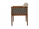 Комплект деревянной плетеной мебели Tagliamento Knob ироко, роуп, ткань Фото 8