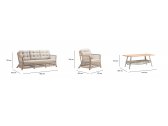 Комплект плетеной мебели Tagliamento Melisa каштан, искусственный ротанг, олефин Фото 2