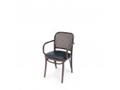 Кресло деревянное с обивкой Sancrea Pixy бук, искусственный ротанг, ткань Фото 8