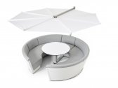 Зонт дизайнерский с подсветкой Extremis Kosmos Round + LED Light сталь, полиэстер белый Фото 5