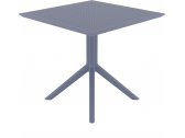 Комплект пластиковой мебели Siesta Contract Sky 80 Cross сталь, стеклопластик темно-серый Фото 7