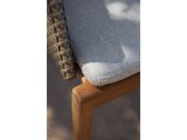 Кресло плетеное барное с подушкой Royal Botania Calypso тик, нержавеющая сталь, искусственный ротанг, ткань Фото 5