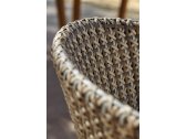 Кресло плетеное барное с подушкой Royal Botania Calypso тик, нержавеющая сталь, искусственный ротанг, ткань Фото 7