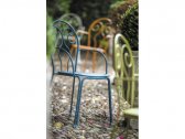 Кресло металлическое с подушкой EMU Pigalle сталь, ткань голубой Фото 5
