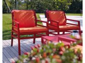 Кресло пластиковое с подушками Nardi Aria пластик, ткань красный, серый Фото 3