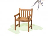 Кресло деревянное Amici Atos Colonial style ироко Фото 1