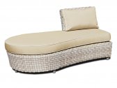 Плетеный правый диван-оттоман Skyline Design Florence алюминий, искусственный ротанг, sunbrella серебряный орех Фото 1