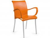 Кресло пластиковое уличное Nardi пластик, алюминий оранжевый Фото 1