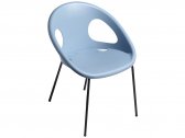 Кресло пластиковое Scab Design Drop 4 legs сталь, технополимер антрацит, голубой Фото 2