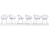 Кресло прозрачное на полозьях PEDRALI Gliss сталь, поликарбонат прозрачный Фото 9