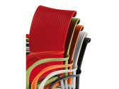 Кресло пластиковое уличное Nardi пластик, хромированная сталь красный Фото 2