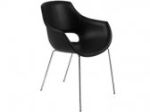 Кресло с обивкой PAPATYA Opal KD сталь, пластик, кожа черный Фото 1