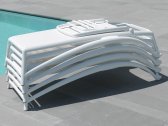 Шезлонг-лежак пластиковый Nardi Atlantico стеклопластик, текстилен белый Фото 8