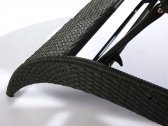 Шезлонг-лежак плетеный Tagliamento Konkord алюминий, искусственный ротанг черный Фото 5