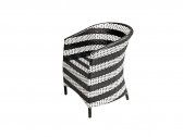Кресло плетеное дизайнерское ORION алюминий, искусственный ротанг венге, белый Фото 1