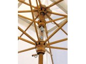 Зонт профессиональный телескопический Scolaro Palladio Telescopic дерево ироко, акрил слоновая кость Фото 9