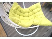 Кресло плетеное подвесное 4SIS Виши алюминий, искусственный ротанг, ткань белый Фото 6
