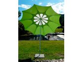 Зонт садовый с поворотной рамой Maffei Flos сталь, дралон лайм, белый Фото 1