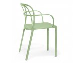 Кресло пластиковое PEDRALI Intrigo алюминий зеленый шалфей Фото 5